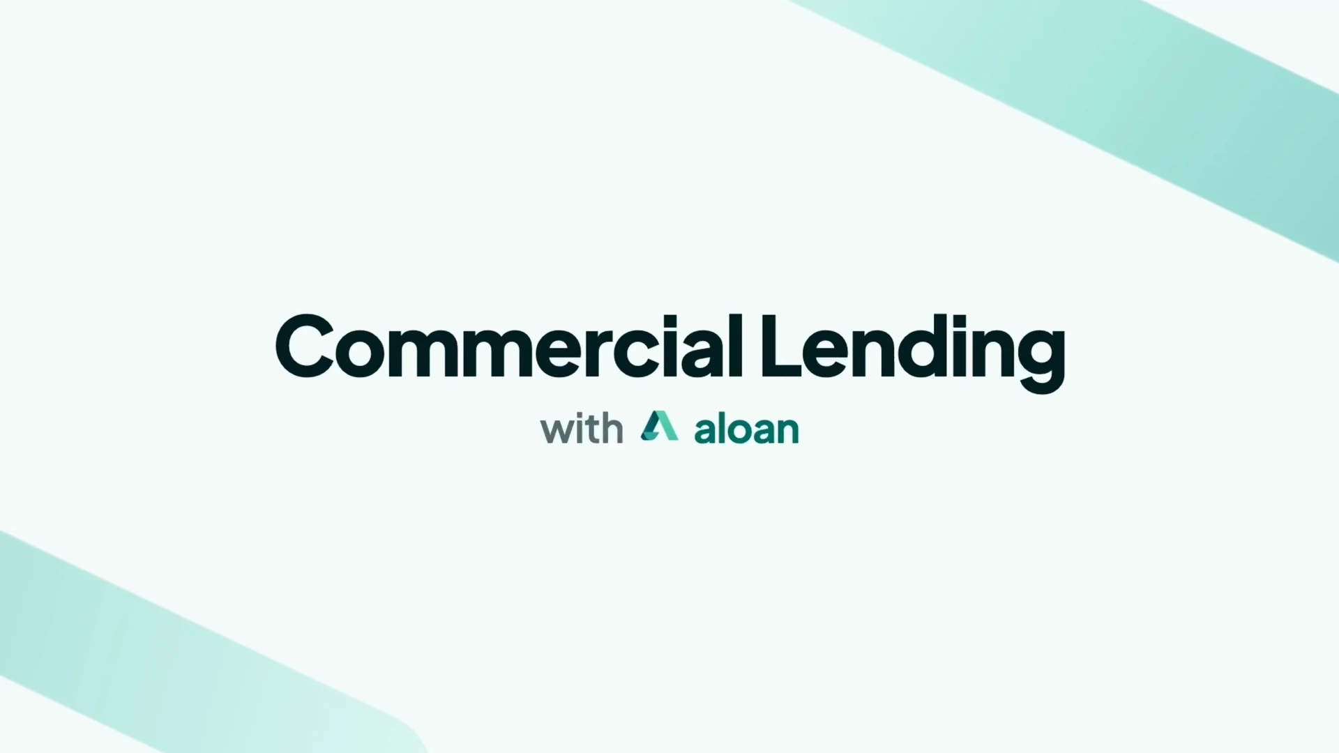 Commercial lending with Aloan